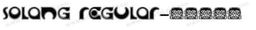 solang regular字体转换